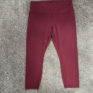 Lululemon Wunder Under Leggings in Mulled Wine Size 14